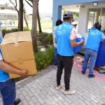 Entrega de agua a barrios del sur de Quito.